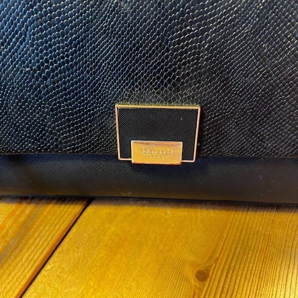 Dune London Black Faux Reptile Shoulder Bag with Gold Accents - Picture 4 of 16